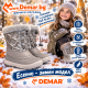 35 Euro! БЕЗПЛАТНА ДОСТАВКА!  Детски Боти / Aпрески DEMAR. Топла Подплата.  За Момичета. Модел DEMAR FURRY LIGHT СРЕБРИСТ (1510-E)